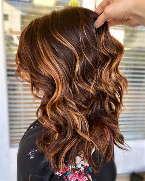 dark copper highlights|black hair with copper highlights.